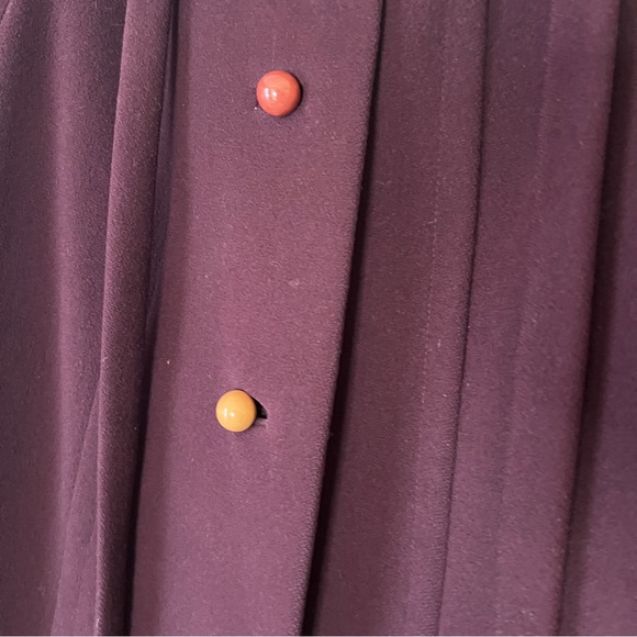 Vintage Sycamore Wool Coat Burgundy M/L - Picture 4 of 7